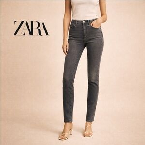 ZARA Charcoal Gray Skinny Jeans | Size 6 | Modern Essential Fit
